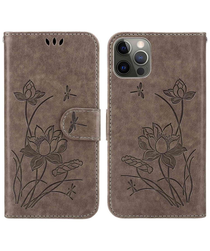 Housse iPhone 14 Pro Max Illustration fleurs de lotus