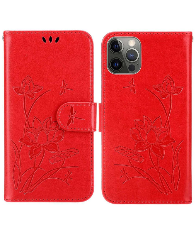Housse iPhone 14 Pro Max Illustration fleurs de lotus