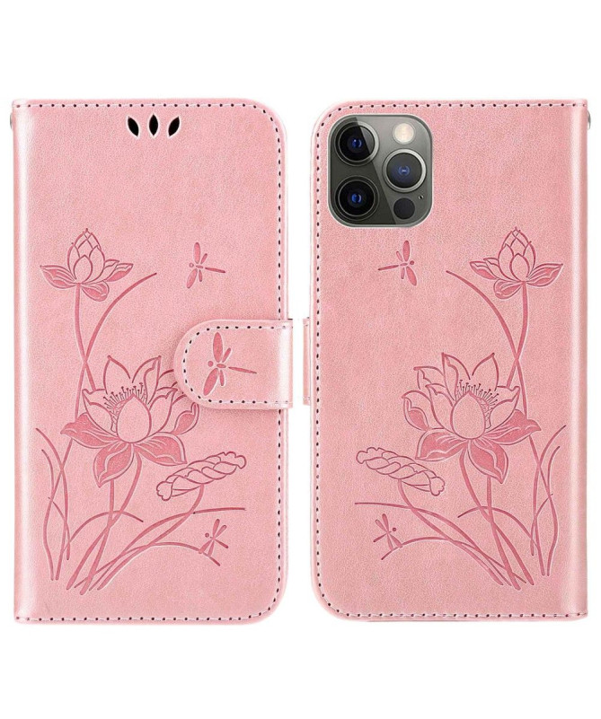 Housse iPhone 14 Pro Max Illustration fleurs de lotus
