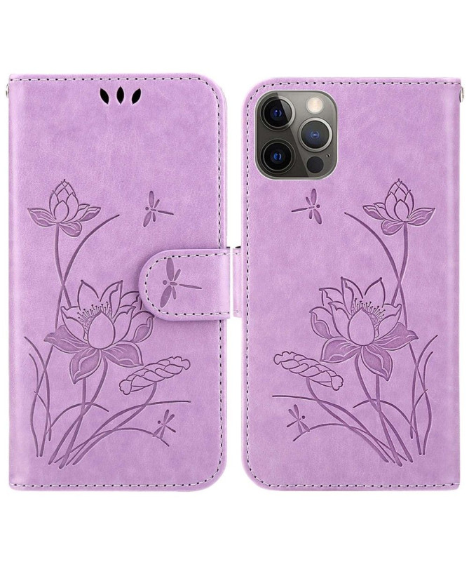 Housse iPhone 14 Pro Max Illustration fleurs de lotus