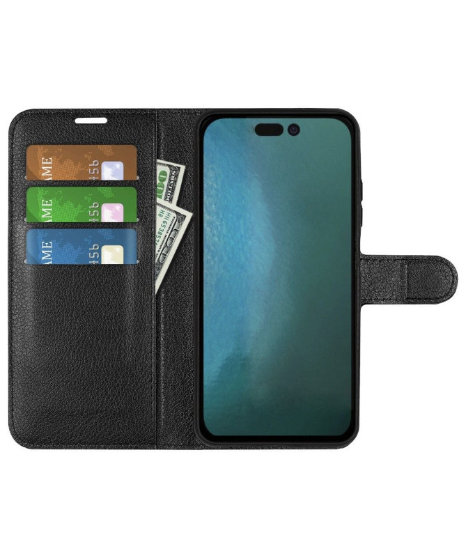 Housse iPhone 14 Pro Max Simili Cuir Style Portefeuille