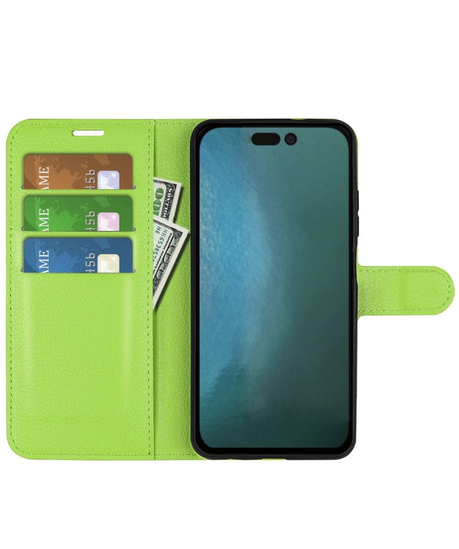 Housse iPhone 14 Pro Max Simili Cuir Style Portefeuille