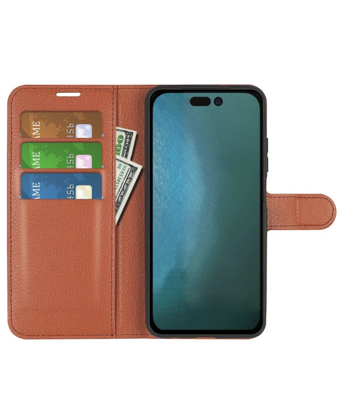 Housse iPhone 14 Pro Max Simili Cuir Style Portefeuille