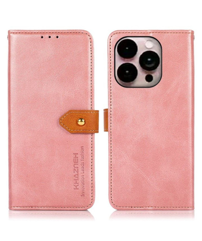 Housse iPhone 14 Pro Max KHAZNEH Bicolore simili cuir