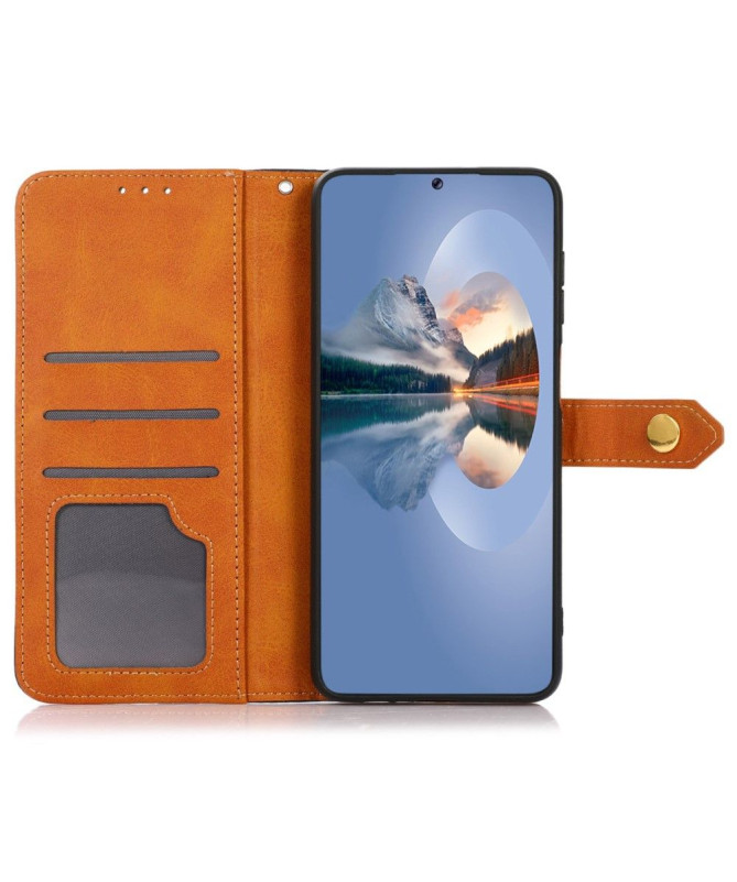 Housse iPhone 14 Pro Max KHAZNEH Bicolore simili cuir