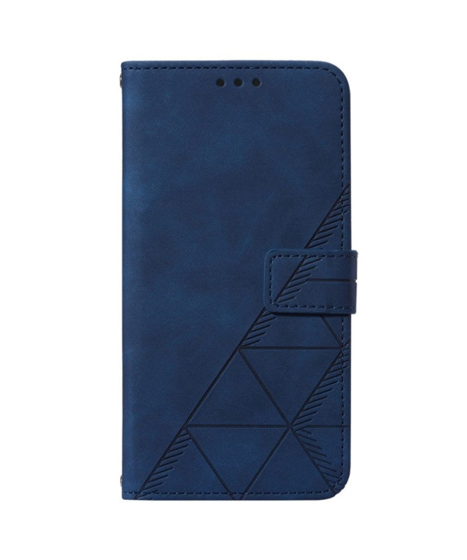 Housse iPhone 14 Pro Max effet cuir design géométrique