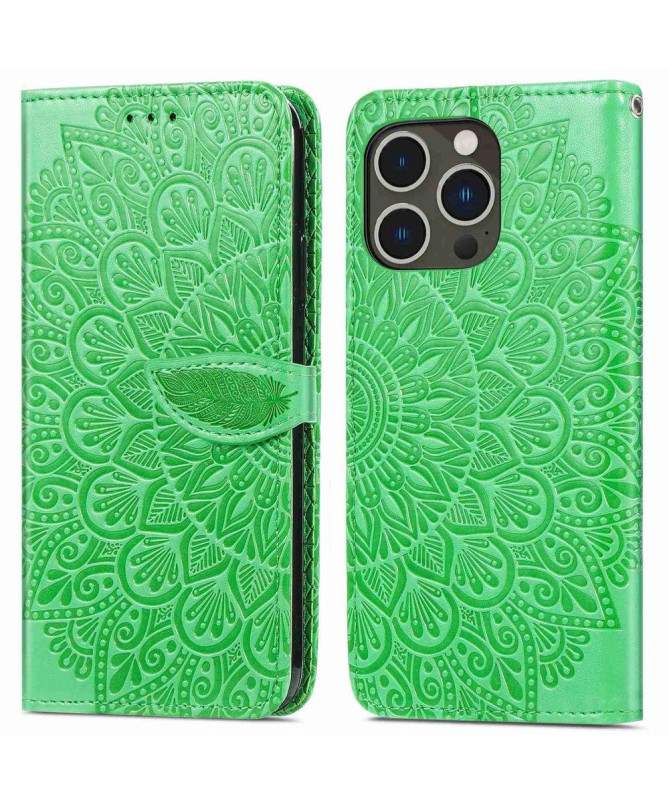 Housse iPhone 14 Pro Mandala Leaf