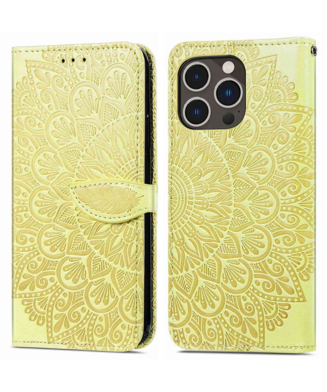 Housse iPhone 14 Pro Mandala Leaf