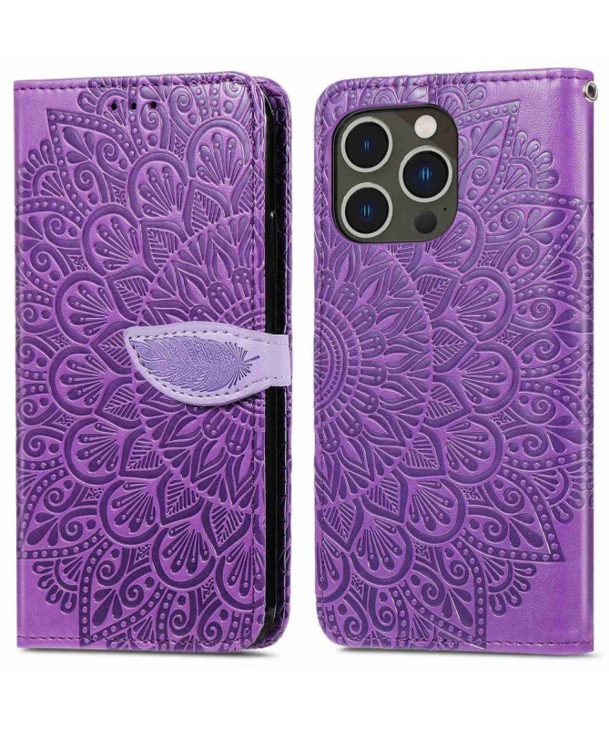 Housse iPhone 14 Pro Mandala Leaf