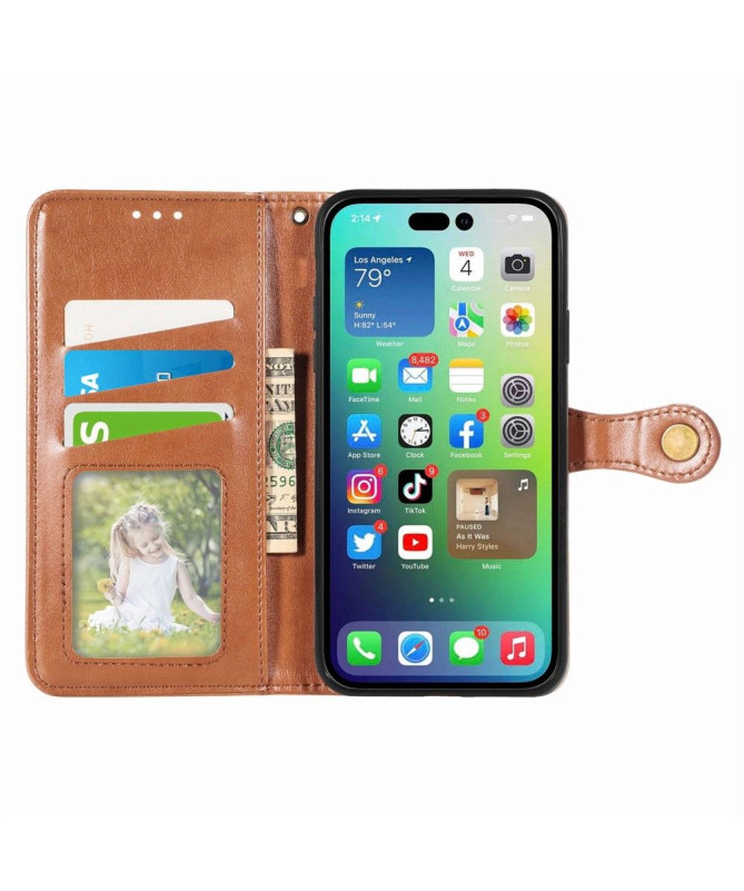 Housse iPhone 14 Pro Indila Simili Cuir Porte Cartes