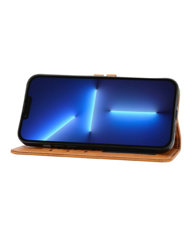 Housse iPhone 14 Pro Chaton effet cuir mat