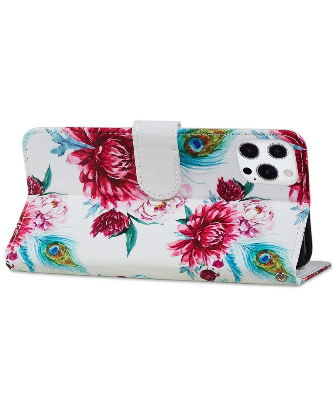 Housse iPhone 14 Pro Paon fleur