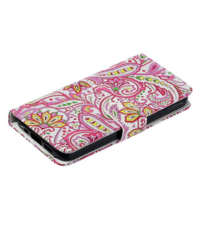 Housse iPhone 14 Pro paisley fleur