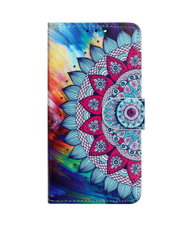 Housse iPhone 14 Pro mandala fleur