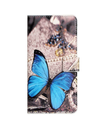 Housse iPhone 14 Pro Papillons Bleus