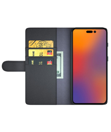 Étui iPhone 14 Pro portefeuille en cuir premium