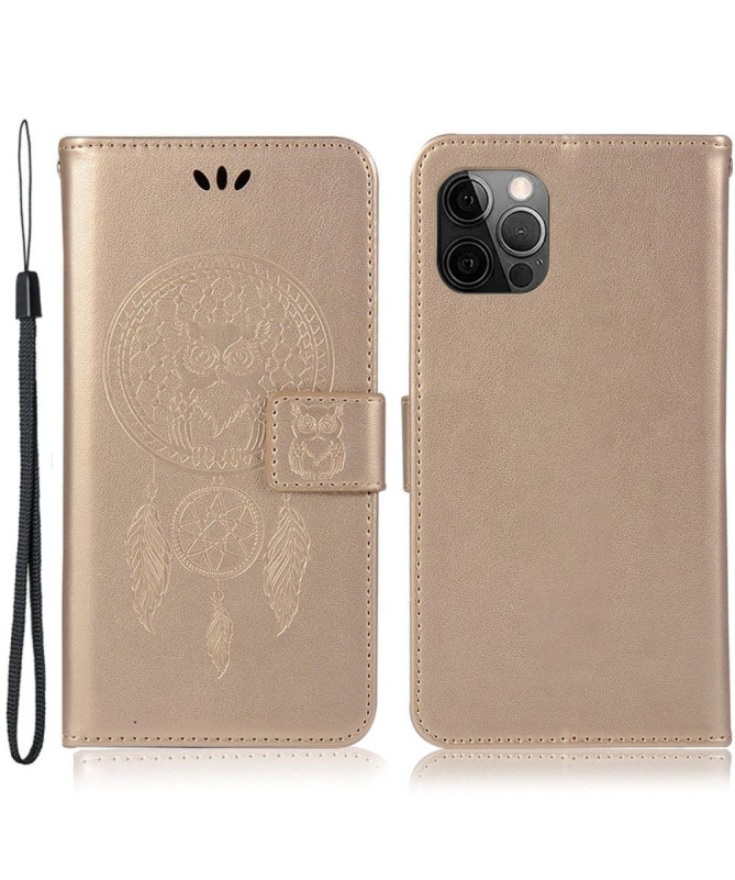 Housse iPhone 14 Pro hibou attrape rêves