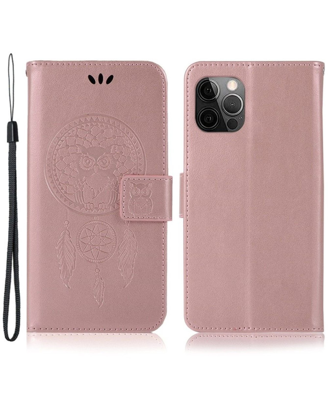 Housse iPhone 14 Pro hibou attrape rêves