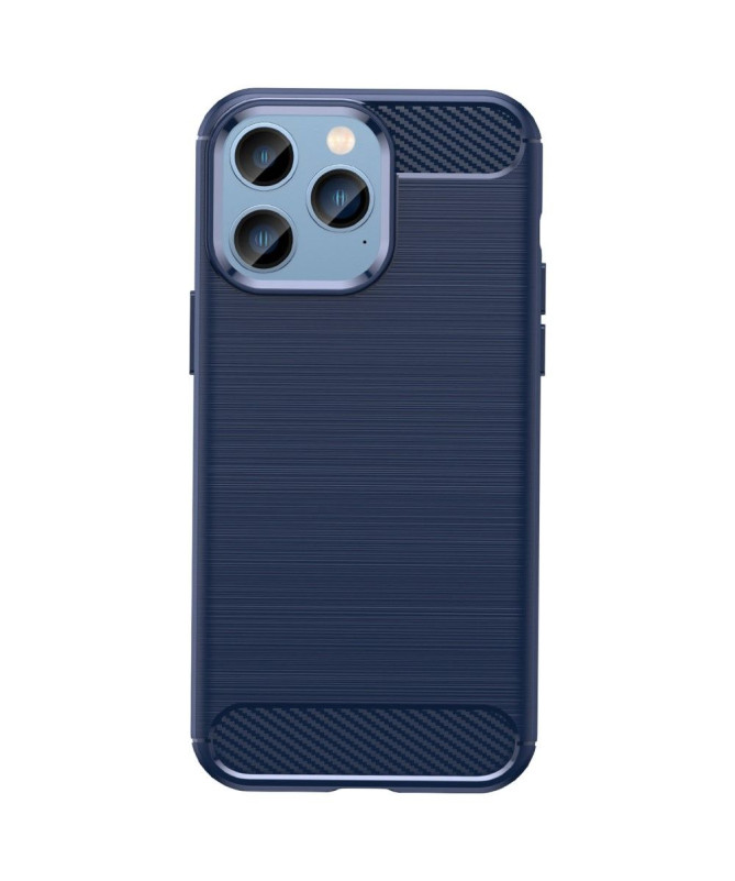 Coque iPhone 14 Pro Max effet brossé silicone
