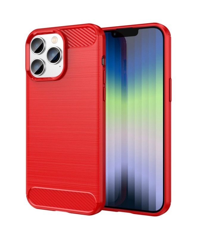 Coque iPhone 14 Pro Max effet brossé silicone