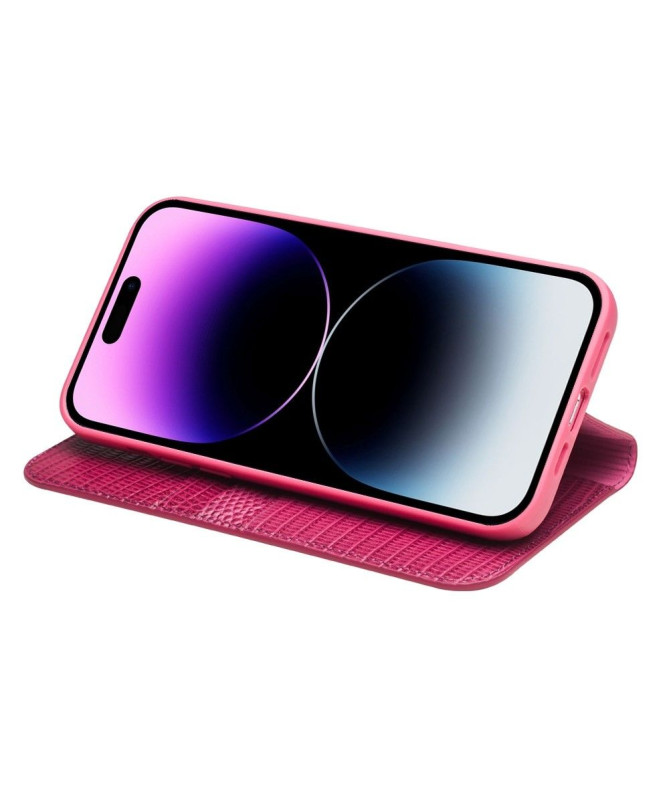 Housse iPhone 14 Pro Max cuir effet peau de crocodile