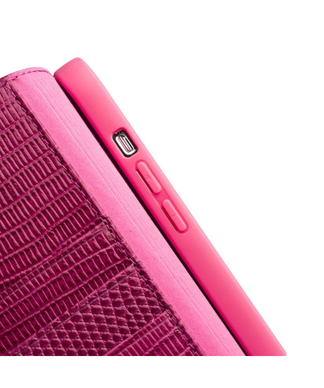Housse iPhone 14 Pro Max cuir effet peau de crocodile
