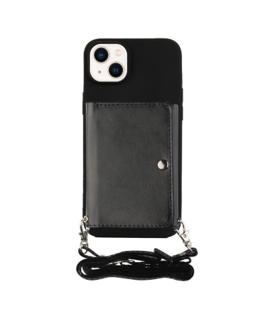 Coque iPhone 14 Porte-cartes avec sangle