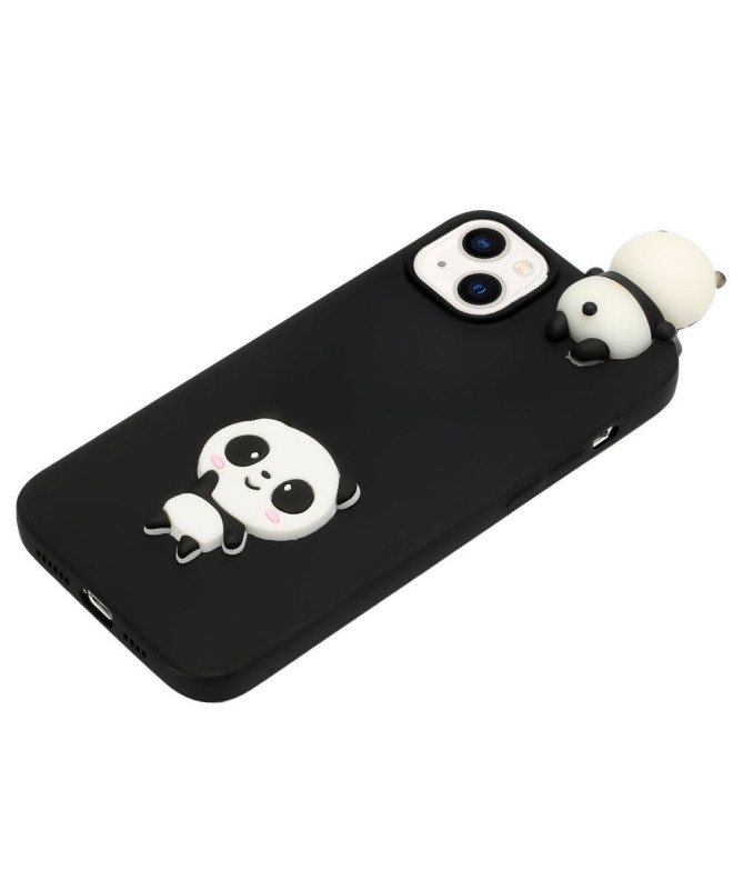 Coque iPhone 14 Silicone Panda 3D