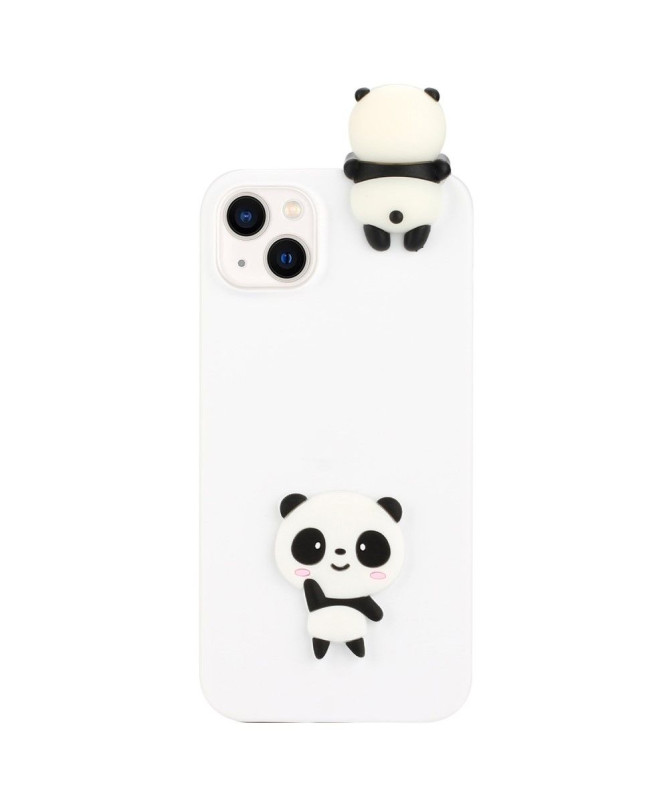 Coque iPhone 14 Silicone Panda 3D