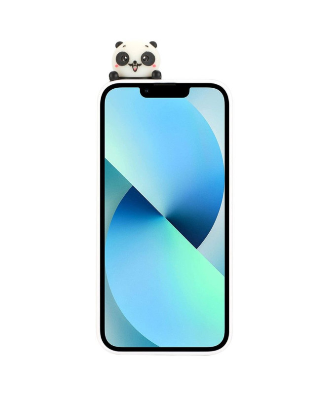 Coque iPhone 14 Silicone Panda 3D