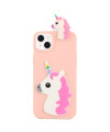 Coque iPhone 14 Silicone Licorne 3D