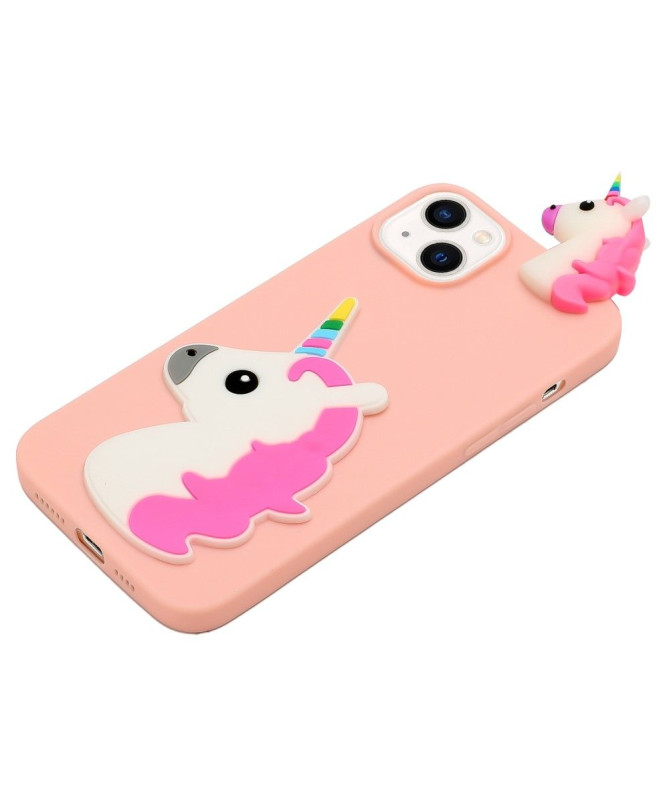 Coque iPhone 14 Silicone Licorne 3D