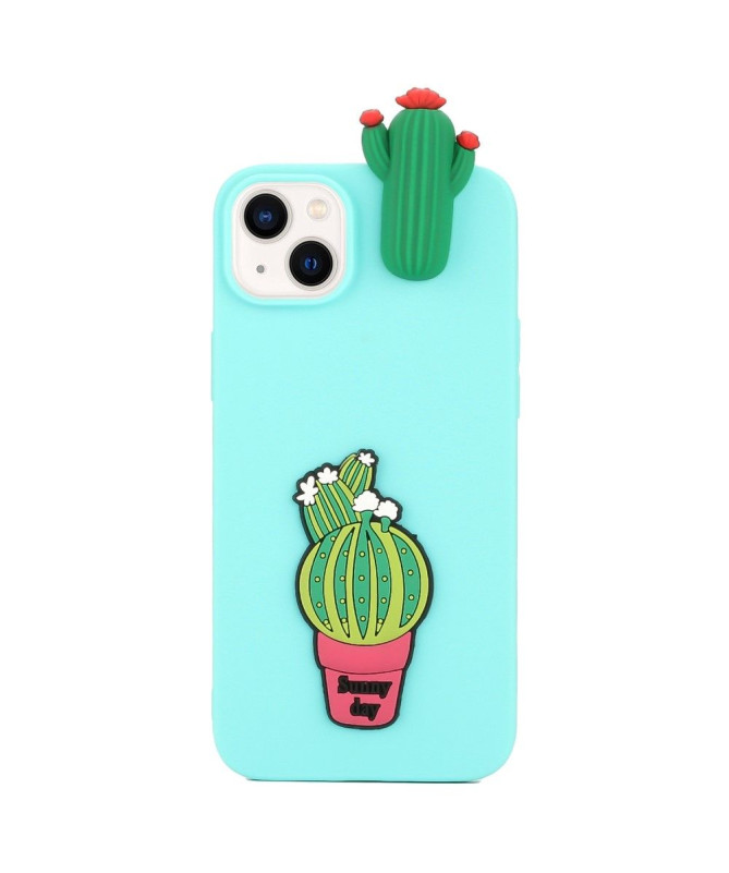 Coque iPhone 14 Silicone Cactus 3D