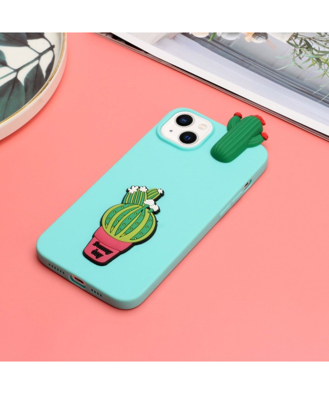 Coque iPhone 14 Silicone Cactus 3D