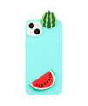 Coque iPhone 14 Silicone Pastèque 3D