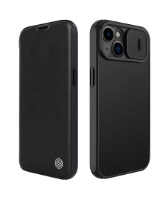 Housse iPhone 14 Qin Pro Series flip cache objectifs