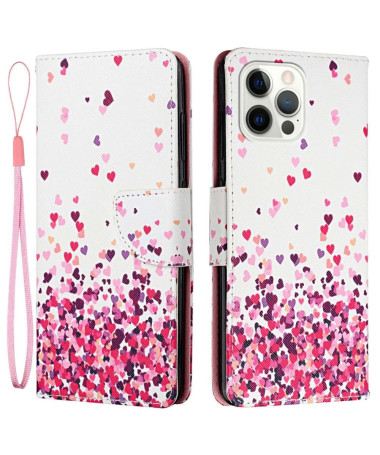 Housse iPhone 14 Pro Max motifs coeurs