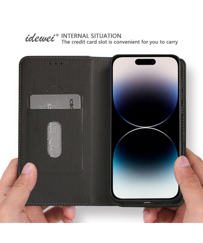 Housse iPhone 14 Pro IDEWEI Flip Porte-Cartes