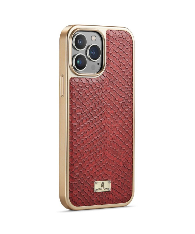 Coque iPhone 14 Pro Simili Cuir Effet Peau de Serpent