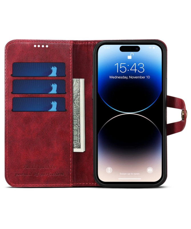 Housse iPhone 14 Pro Max effet cuir coutures SUTENI