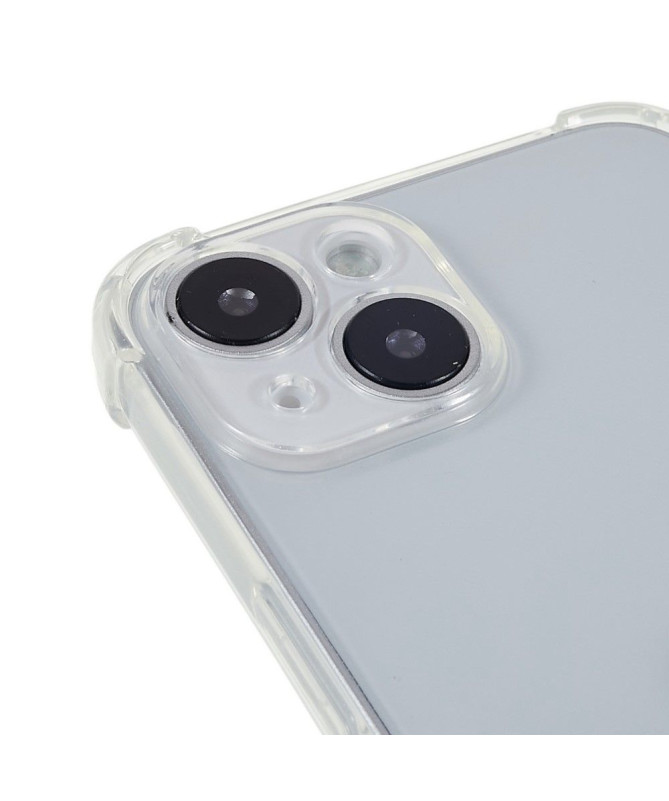 Coque iPhone 14 avec cordon bandoulière transparent