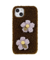 Coque iPhone 14 fourrure daisy