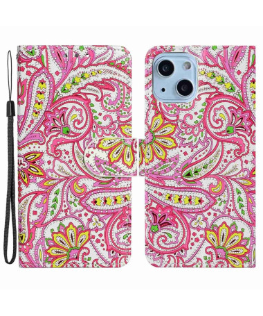 Housse iPhone 14 Paisley fleur