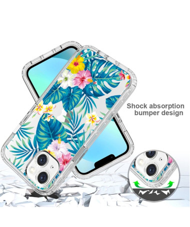 Coque iPhone 14 / 13 Fleurs Exotiques