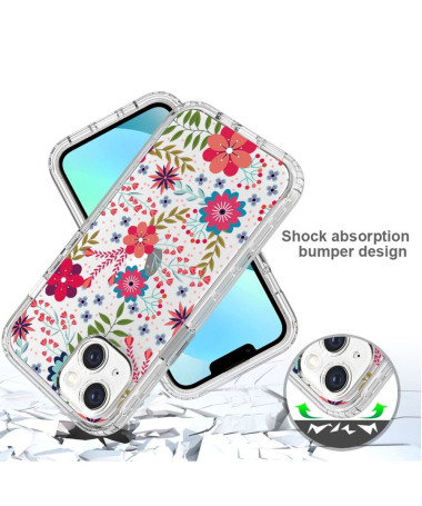 Coque iPhone 14 / 13 Fleurs et Feuilles