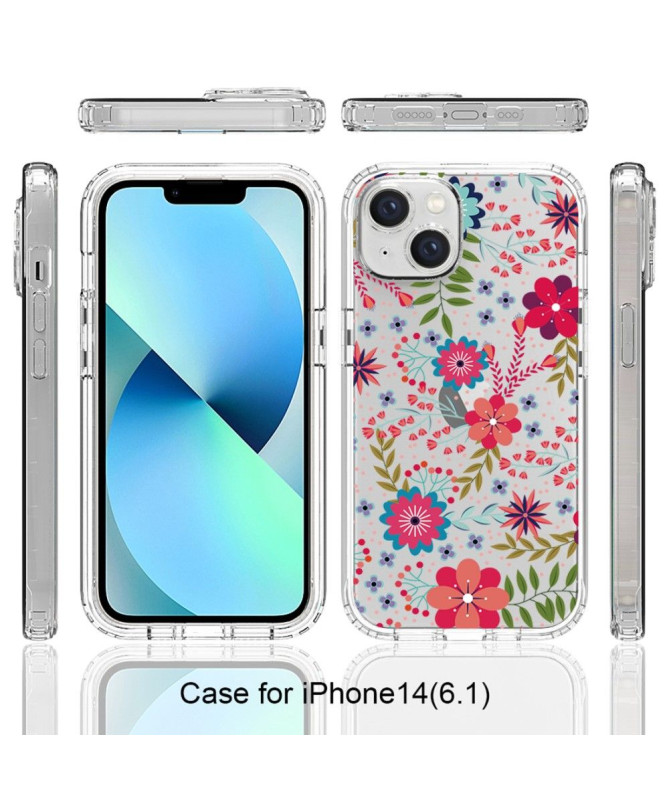 Coque iPhone 14 / 13 Fleurs et Feuilles