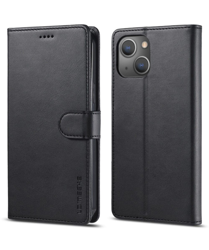 Étui iPhone 15 LC.IMEEKE cuir style portefeuille