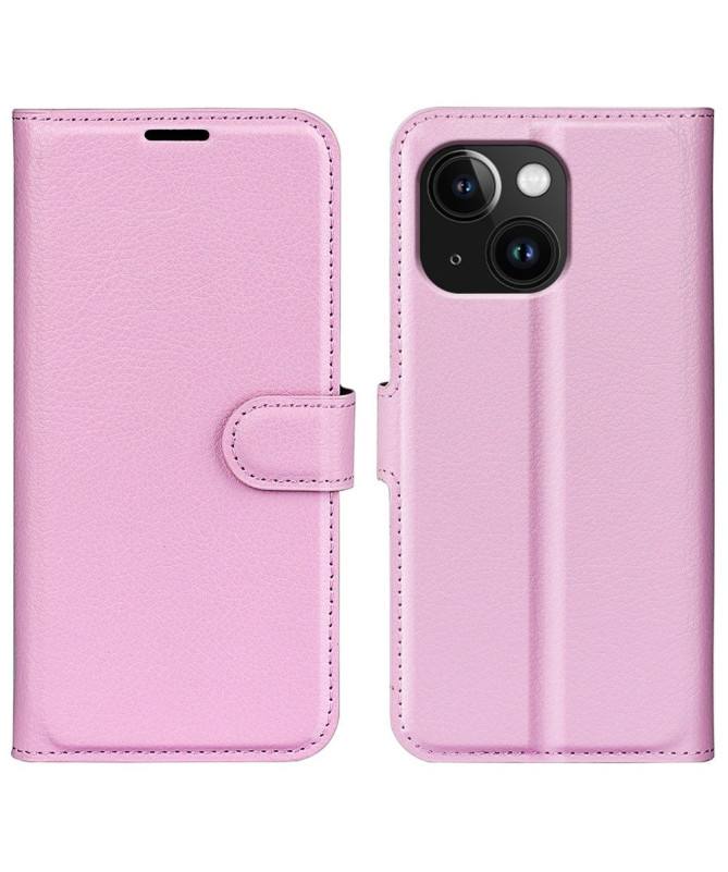 Housse iPhone 15 portefeuille style cuir