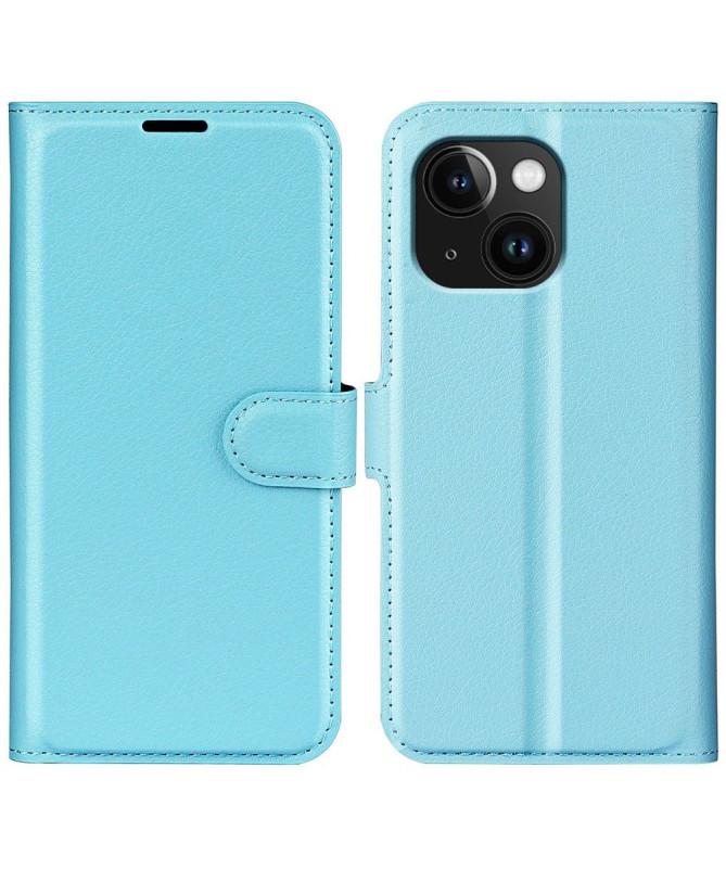 Housse iPhone 15 portefeuille style cuir