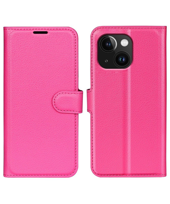 Housse iPhone 15 portefeuille style cuir